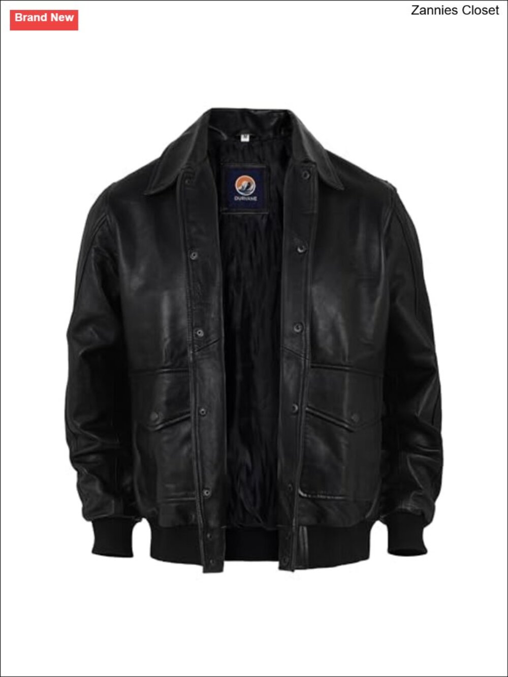 Genuine Lambskin Leather Bomber Jacket Men's Motorcycle Casual Snap Closure